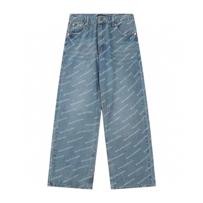 1:1 quality version Pop-up laser full print jeans 2 colors