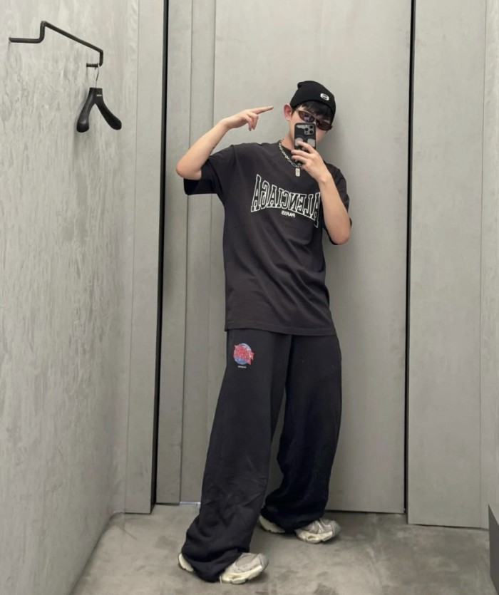[buy more save more]Earth Collection 3D Printed Abrasive Washed Version Pants