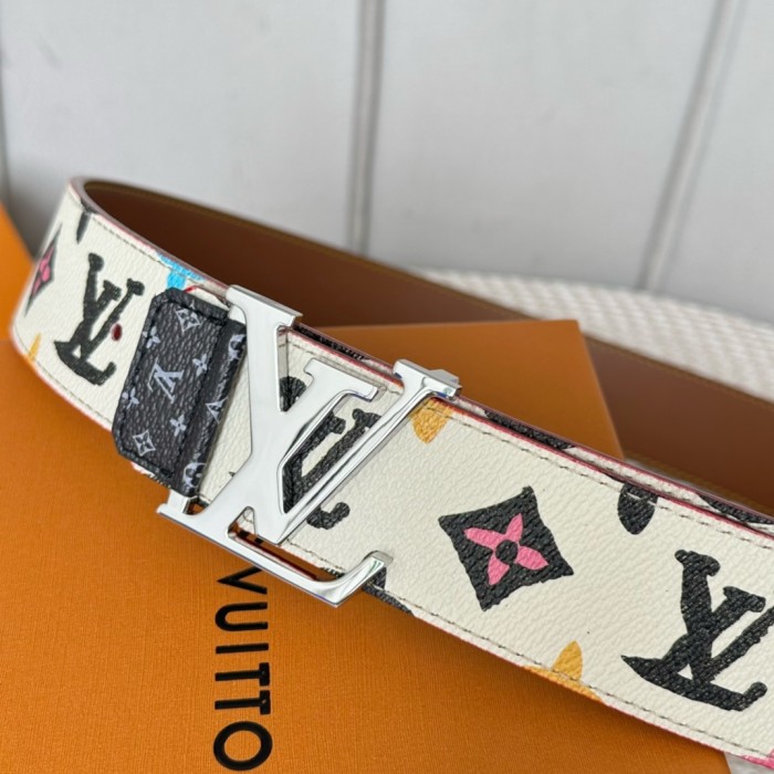  1:1 quality version Full-printed colorful logo metal buckle belt 6 colors【Width 4 cm】