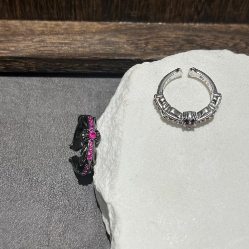 Ruby Crucifix Open End Ring 2 colors