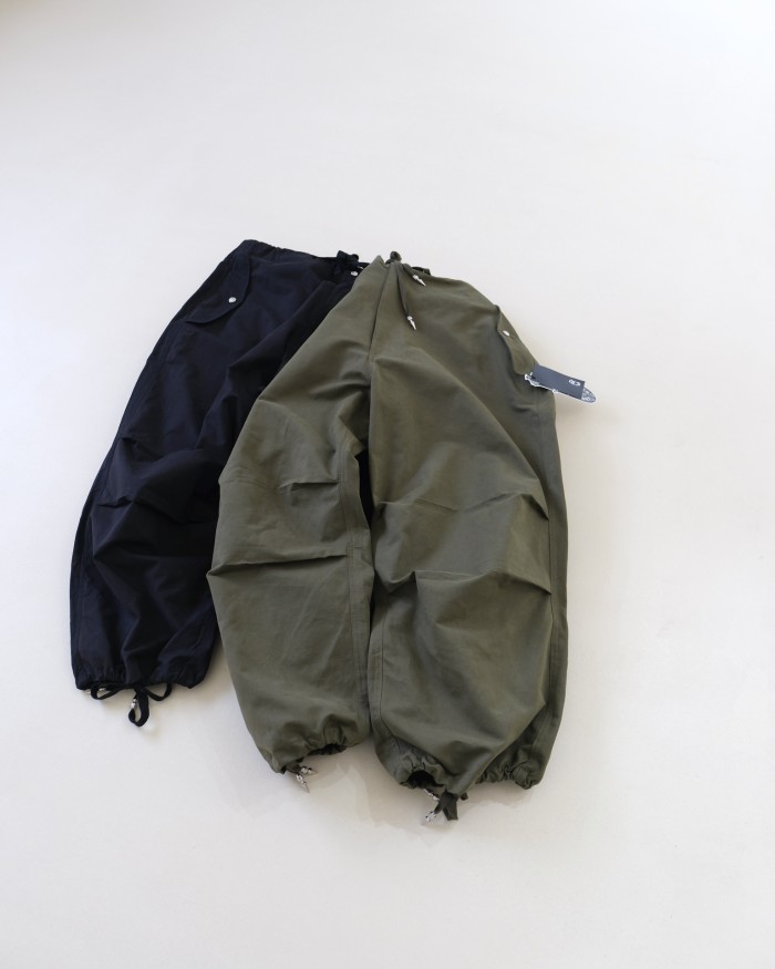 925 silver buckle paratrooper cargo wide-leg pants 2 colors
