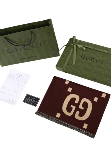 Large Letter Reversible Jacquard Scarf 2 colors