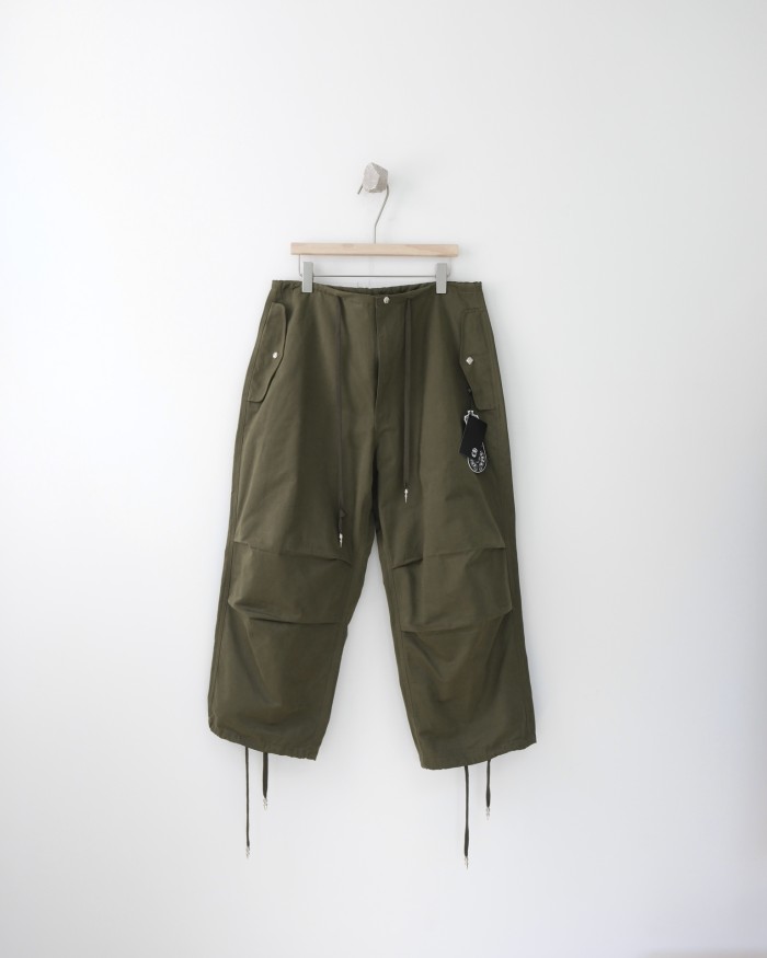 925 silver buckle paratrooper cargo wide-leg pants 2 colors