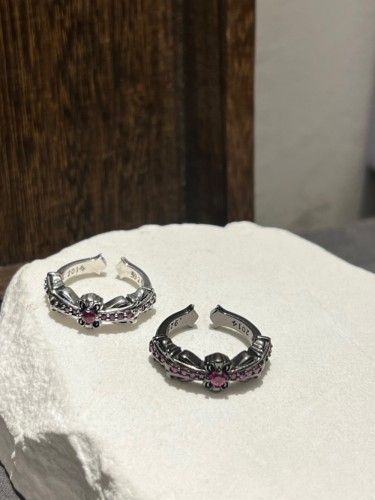 Ruby Crucifix Open End Ring 2 colors