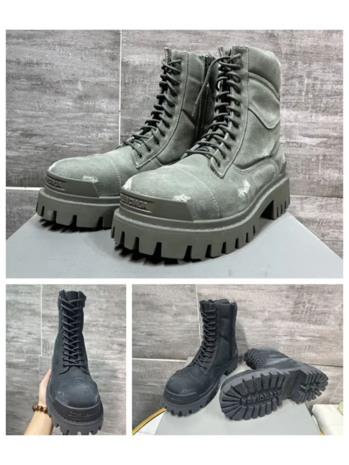 1:1 quality version Black and White Marble Spot High Top Martin Boots