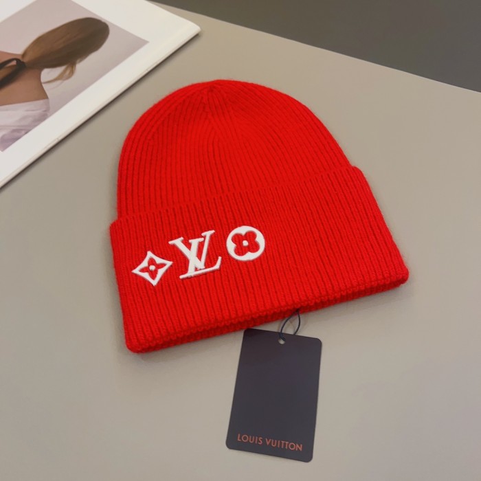 1:1 quality version Classic embroidered logo knit cold beanie 6 colors