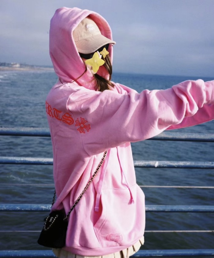 1:1 quality version USA Red Sanskrit Letter Print Padded Hoodie