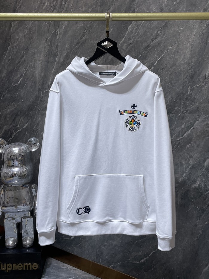  Colorful Alphabet Horseshoe Patch Embroidered Hoodie 2 colors