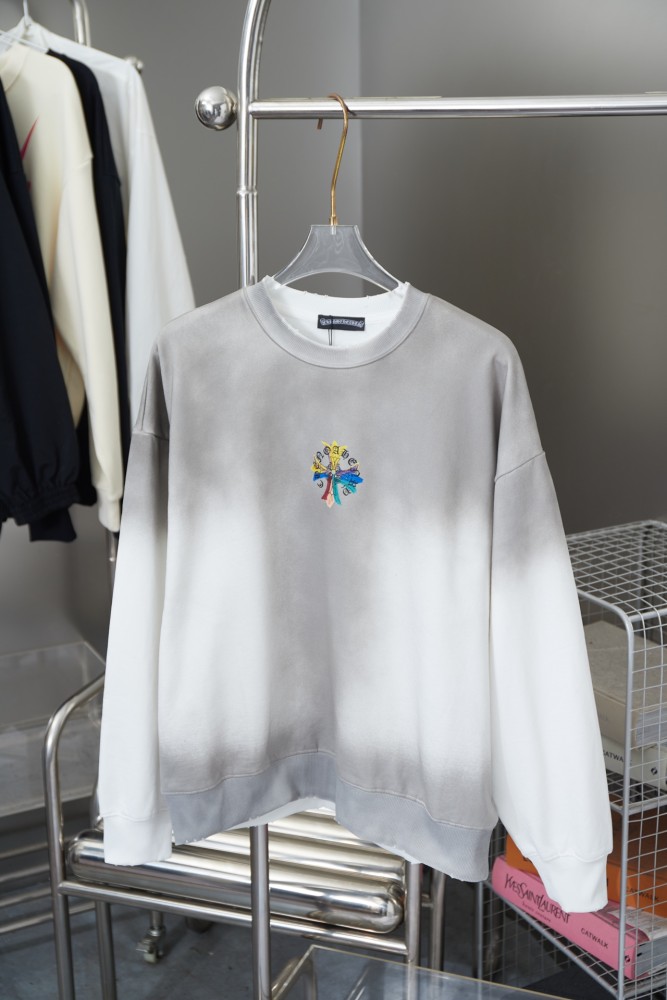 Painted Cross Sanskrit Printed Worn and Aged Sweatshirt 2 colors