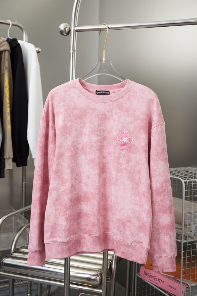 Cross Heart Horseshoe Tie-Dye Diamond-studded Sweatshirt 3 colors