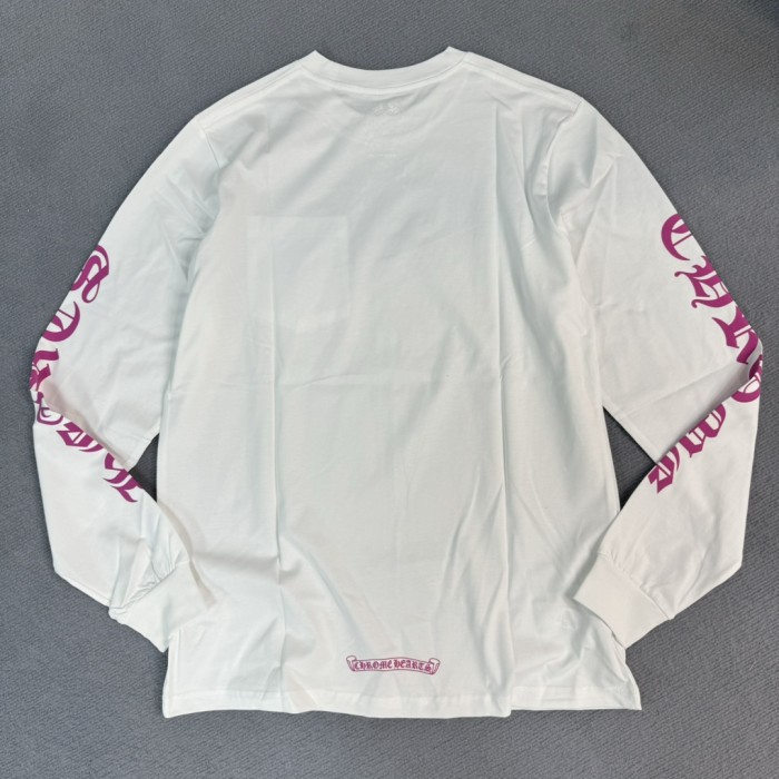 1:1 quality version Rose Sanskrit Letters Printed on Neck Arm Sleeve Long Sleeve T-Shirt