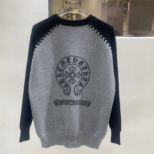 Colorblocked Logo Jacquard Knit Sweater