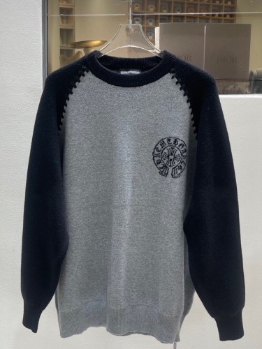 Colorblocked Logo Jacquard Knit Sweater