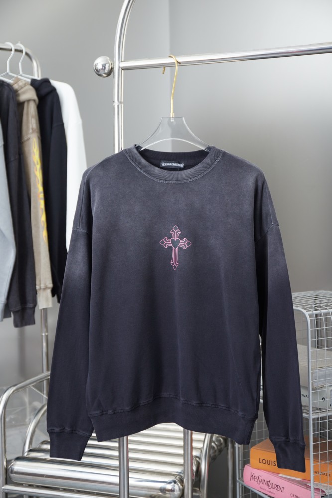 Gradient Heart Cross Cluster Print Crew Neck Sweatshirt 3 colors
