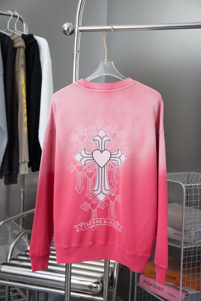 Gradient Heart Cross Cluster Print Crew Neck Sweatshirt 3 colors