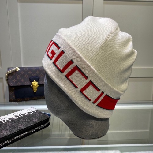 1:1 quality version Two Color Letter Jacquard Warm Knit Beanie 4 colors
