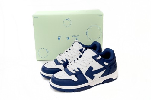 OW Out Of Office "OOO" Low Tops Dark Blue White OMIA189S22LEA0010142