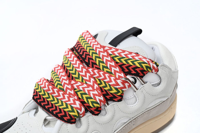 L  Leather Curb White Black Gum