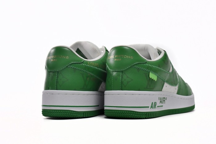 L  x N  Air Force 1 Low By Virgil Abloh White Green