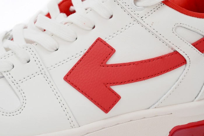 OW Out Of Office  OOO  Low Tops White Red OMIA189F22LEA0010125