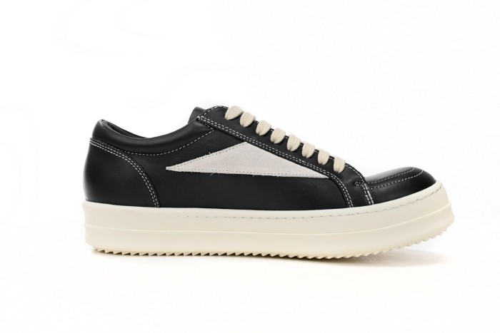 R*ck0wens EDFU Vintage Sneaks Leather Black Milk White RP01C5888LPOLVS-911