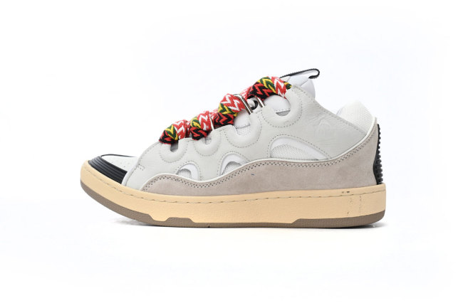 L  Leather Curb White Black Gum