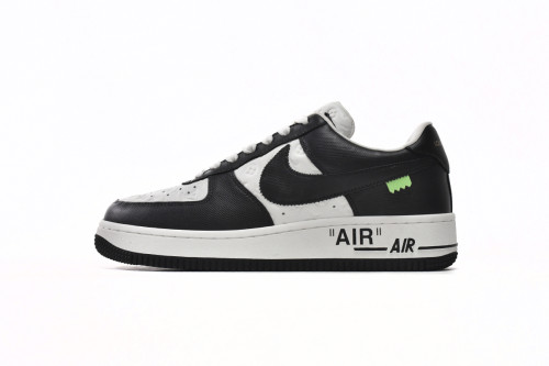 L  x N  Air Force 1 Low By Virgil Abloh White Black