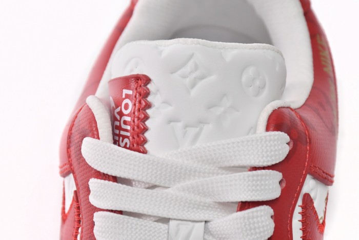 L  x N  Air Force 1 Low By Virgil Abloh White Red