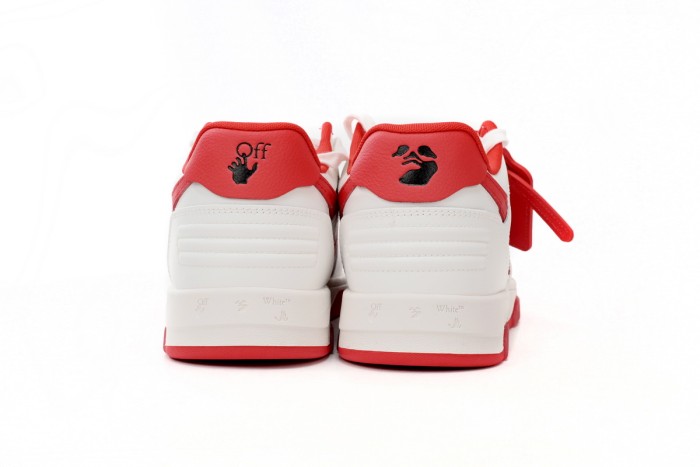 OW Out Of Office  OOO  Low Tops White Red OMIA189F22LEA0010125