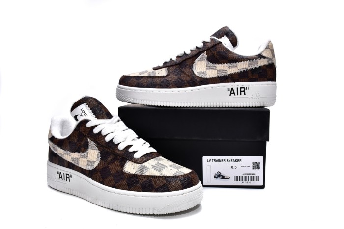 L  Trainer Sneaker x N  Air Force 1 Chocolate