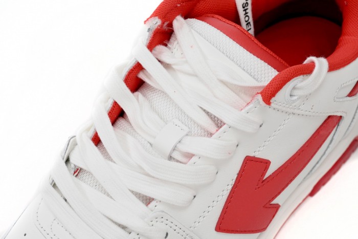 OW Out Of Office  OOO  Low Tops White Red OMIA189F22LEA0010125