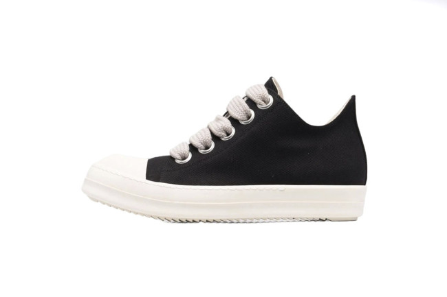Rick0wens DRKSHDW Canvas Low Top Black Milk DU01B7802 DMW1 911
