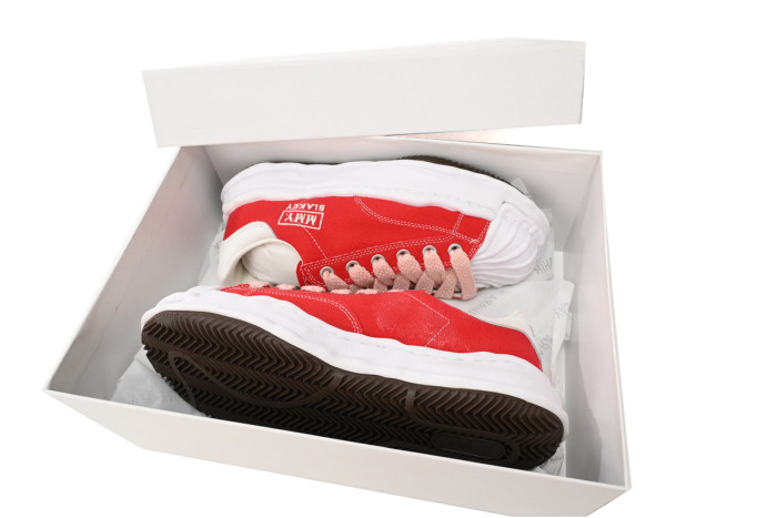1:1 quality version Maison Mih@r@ Blakey OG Sole Canvas Low Red A08FW735 NO.766