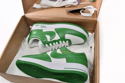 L  x N  Air Force 1 Low By Virgil Abloh White Green