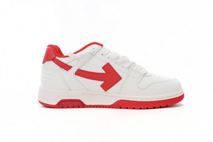 OW Out Of Office  OOO  Low Tops White Red OMIA189F22LEA0010125