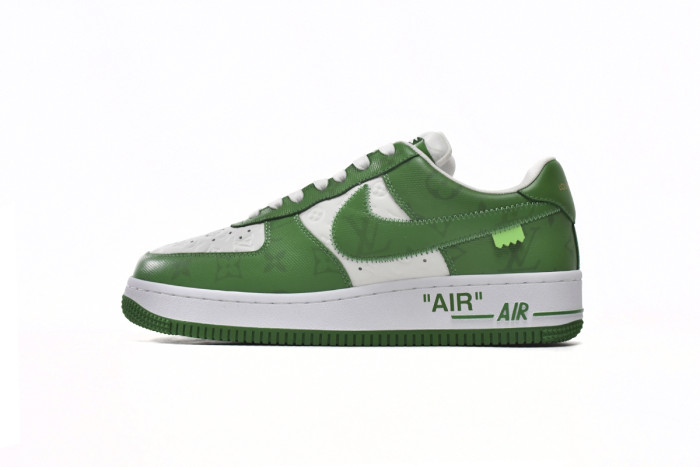 L  x N  Air Force 1 Low By Virgil Abloh White Green