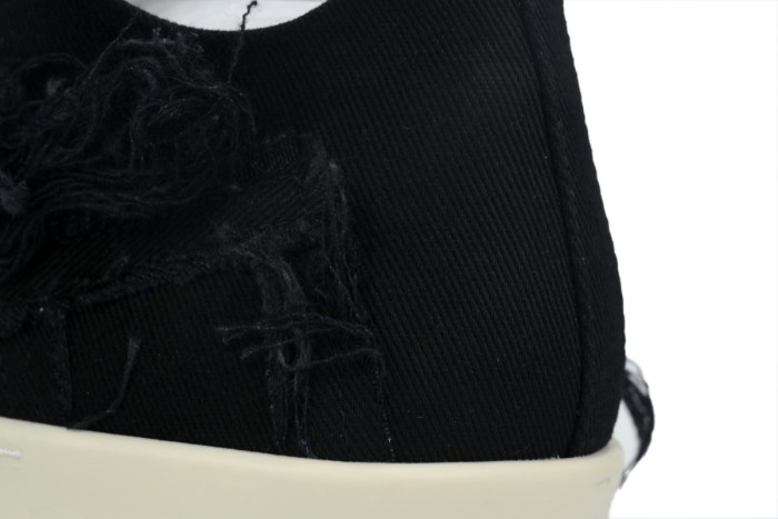 R*ck0wens DRKSHDW Fogachine Slashed Stretch Denim Low Black Milk DU01B7802 SBSLH 911
