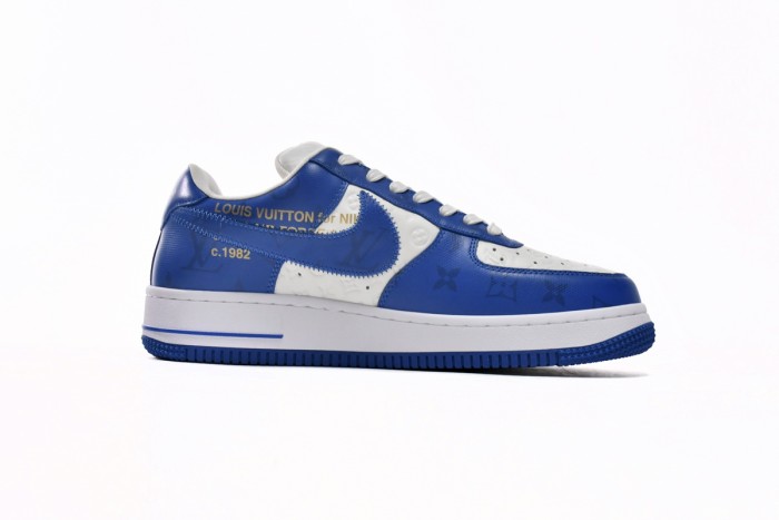 L  x N  Air Force 1 Low By Virgil Abloh White Royal
