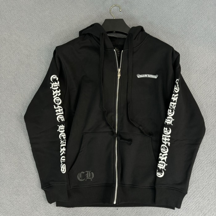1:1 quality version Classic Scroll Print Zip Hoodie
