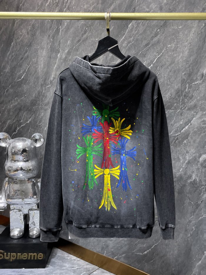  Painted Cross Aged Hoodie