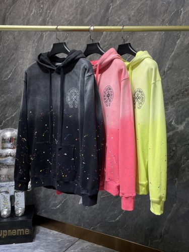  Splash Ink Gradient Rhinestone Horseshoe Hoodie 3 colors