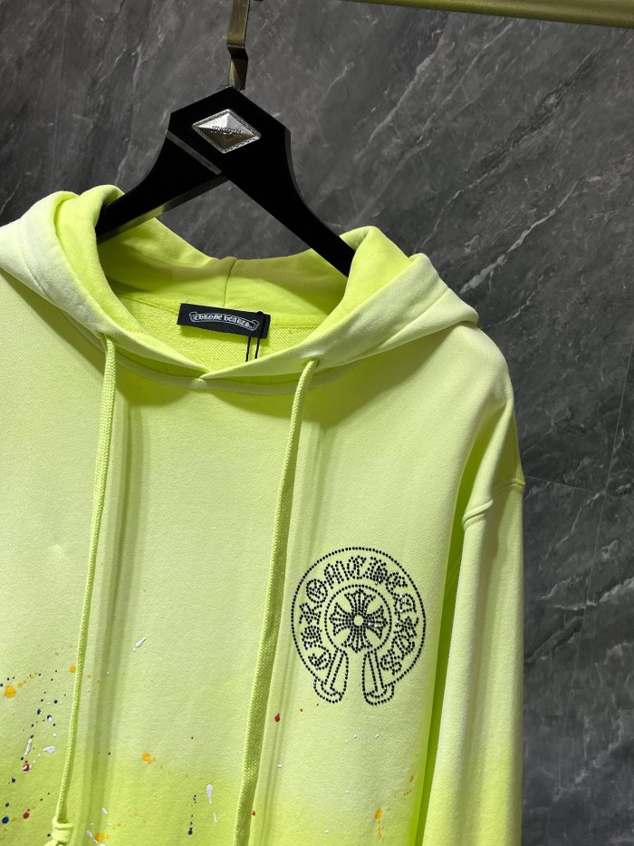  Splash Ink Gradient Rhinestone Horseshoe Hoodie 3 colors