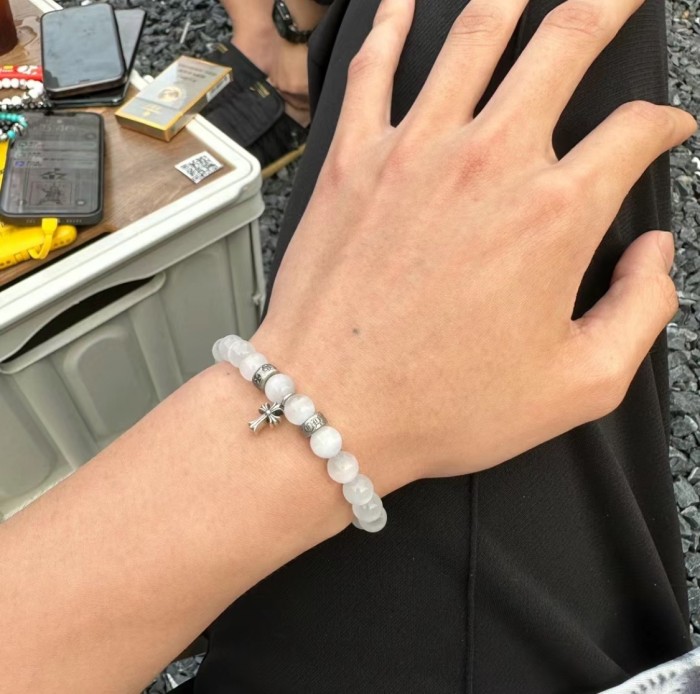 Obsidian Turquoise Cross Beaded Bracelet 8 colors