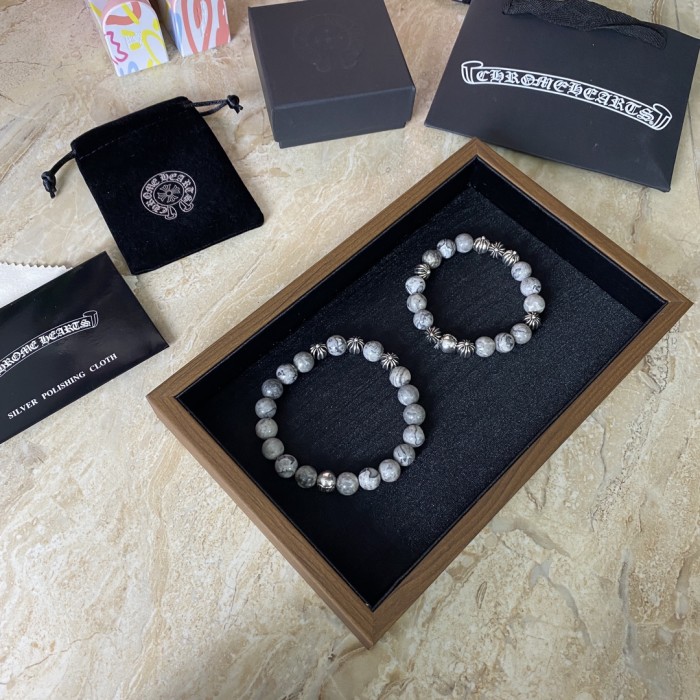 Obsidian Turquoise Cross Beaded Bracelet 8 colors