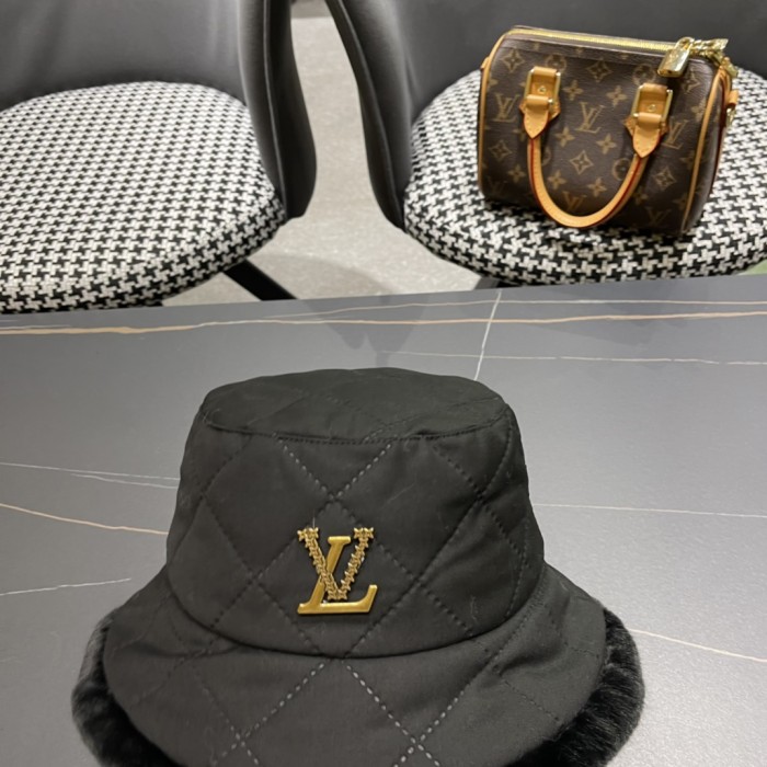 1:1 quality version Rhombus Plaid Raw Edge Fisherman's Hat 3 colors