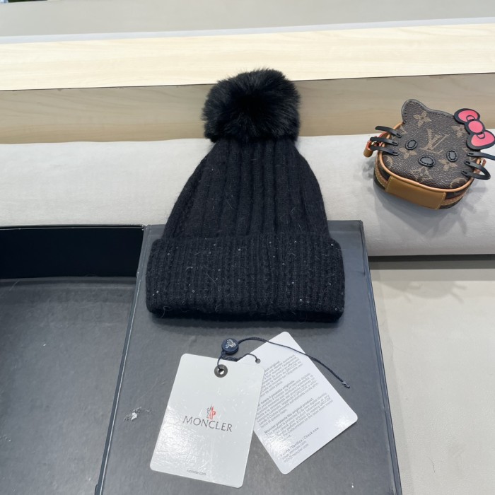 1:1 quality version Padded windproof ear protection twisted knit beanie 4 colors