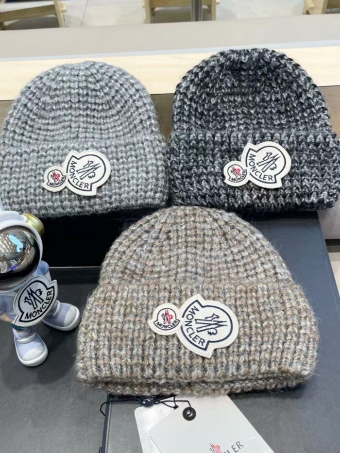 1:1 quality version Thick knit cold beanie 3 colors