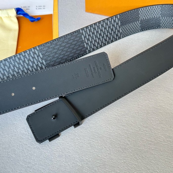  1:1 quality version Colorful Checkered Floral Logo Buckle Belt 10 colors【Width 4 cm】