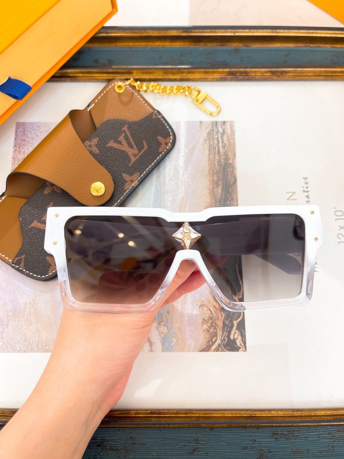 1:1 quality version Diamonds Large Square Frame Sun Protection Glasses 7 colors