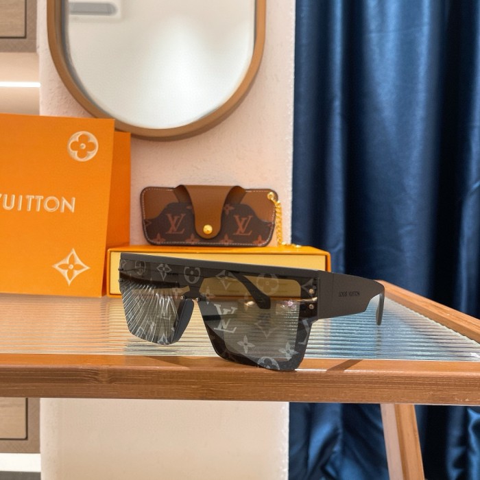1:1 quality version Full Logo Printed One-piece Large Frame Glasses 5 colors